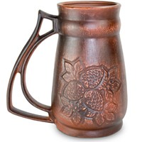 59-804 Кружка пивная "Хмель" из красной глины, 0,7л. ; высота - 17см, ширина - 17см, длина - 11см BL_59-804