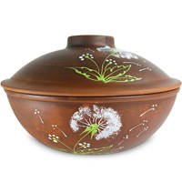 59-905 Сковорода-жаровня №1 "Зеленый одуванчик" 3л; высота - 16см, ширина - 26см, длина - 26см BL_59-905