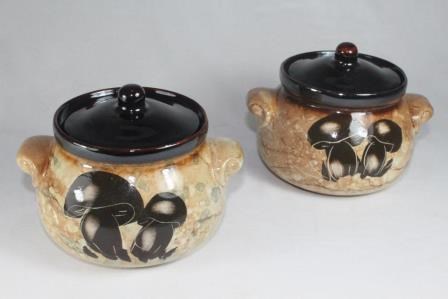 8706.1 Горшок для запекания (кастрюлька) "Белый гриб"(мрамор) 0,7л. 1шт. 7d113f7a-8ebf-11e6-7a69-8f55002e9c37