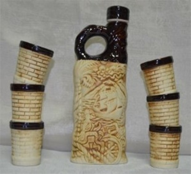 арт.48-273 Вино-водочный набор "Крепость" (шамот) 48-273