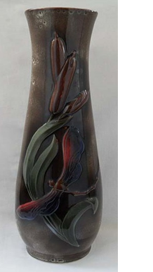 арт.3244 Ваза «Камыш» (корич.мрамор) Н=56см 3244