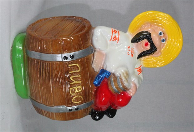 арт.9108 Копилка "Козак на бочке" Н=30см 9108