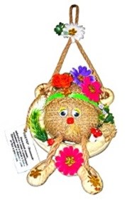 арт.30-008 Оберег"Нафаня" на подкове весенний L=14см 30-008