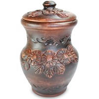 59-718 Крыночка Лепка с крышкой, 1,1л.; высота - 21см, ширина - 13см, длина - 13см BL_59-718