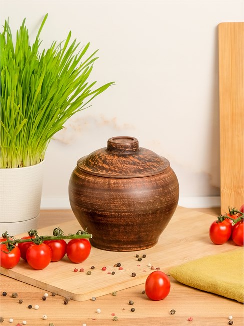 69-030/1 Горшок для жаркого №2 (Гладь) 0,7 л. ; высота - 14см, ширина - 13см, длина - 13см 69-030/1