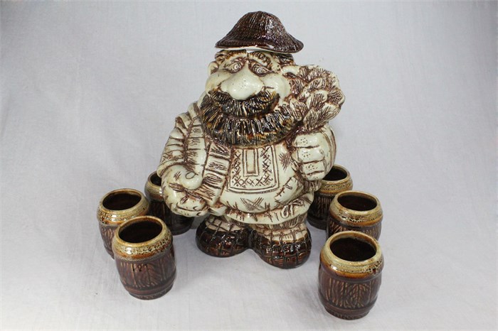 арт.ВК1017 71-139 Водочно-коньячный набор "Баньщик" (штоф+6рюмок) 71-139