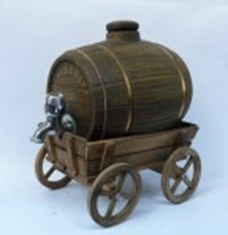 арт.0805 Бочка на телеге "Лепка" 2,5л. 0805