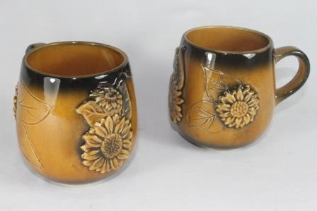 арт.ЧА1001 25234 Чашка «Капля» глазурь (укр.лепка) 0,5л. 2шт. ЧА1001