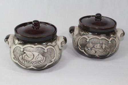 арт.3659 Горшок для запекания (кастрюлька) «Застолье»(жаркое, птица, серый)0,7л. 3659