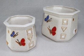 арт.9956 Набор кашпо (2шт.)13х14, 15х18. 9956