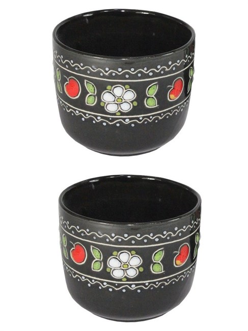 80КАШ43.2 Набор кашпо "Черешня" объем 0,45л., диаметр 85мм. 2шт. 80КАШ43.2vbv