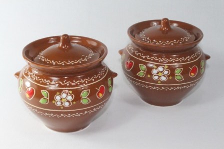 арт.ГО1001  8305 Горшок для запекания ИЗ 2 ШТ "Вишенка" 0,5л. ГО1001