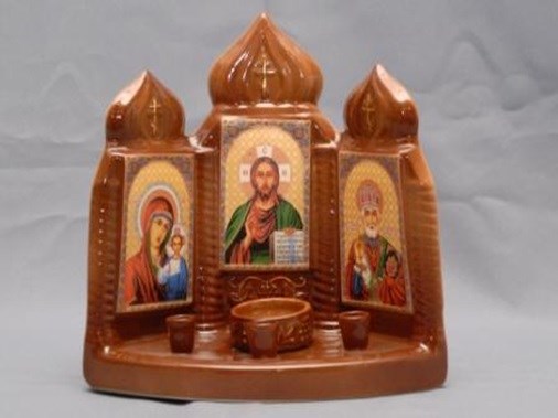 ИК1002 арт.5503 Иконостас (коричневый). 17/17/22см ИК1002