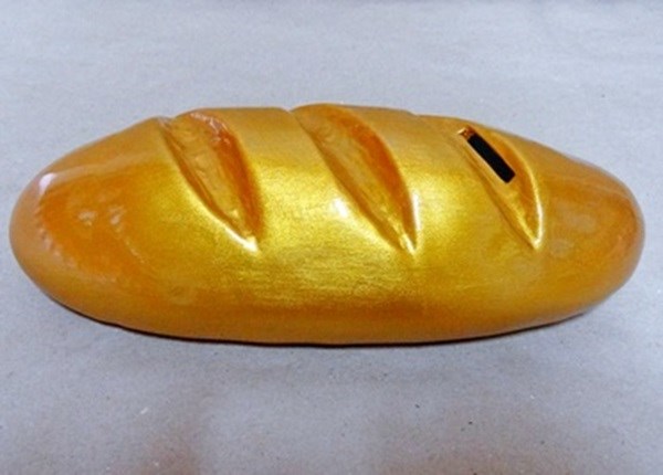 арт.13-045 Копилка "Батон  золотой" 25х7 13-045