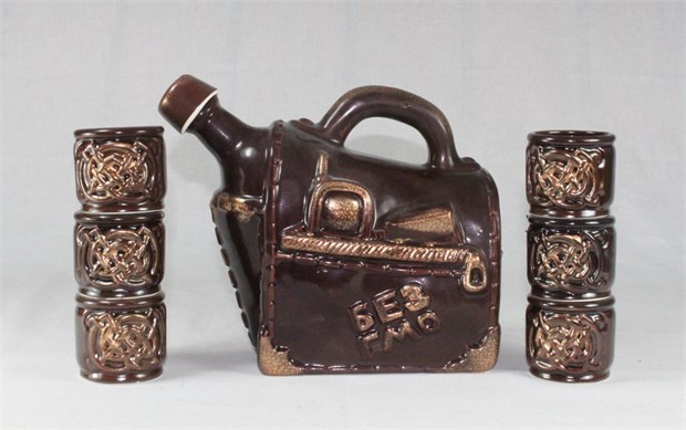 арт.ВК1001 15-1569 Водочно-коньячный набор" Сумка" (штоф + 6стопок) ВК1001