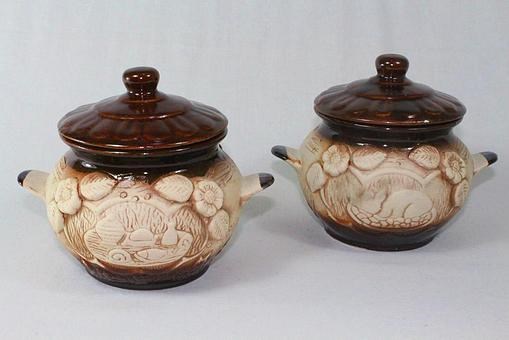 арт.3648 Горшок для запекания«Застолье» (поросенок) шамот 0,8л 3648