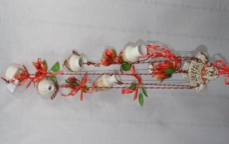 арт.30-816/1 Оберег "Нафаня" малинка(шамот)86 см 30-816/1