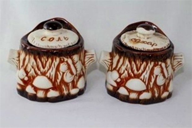 арт.35206 Набор «Пенек» сахар б.+соль б.  450мл.(2шт) 35206