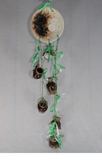 арт.30-802/2 Оберег "Пано" пенка-зигзаг (бирюза) 70 см 30-802/2