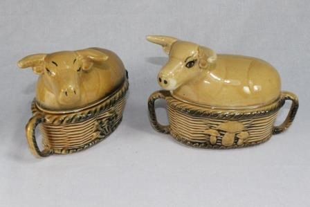 арт.8115 Жаровня "Бычок"(глазурь) 0,5л. 8115