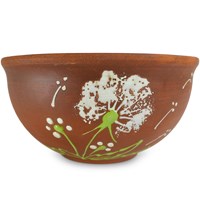 59-926 Супница (миска) дачная средняя "Зеленый одуванчик" 0,65л; высота - 7см, ширина - 13см, длина - 13см BL_59-926