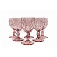 Набор бокалов "Тоскана" 17*8,5 см 330 мл 6 шт.в ПУ розовые BL_B101100