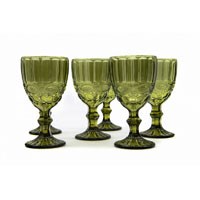 Набор бокалов "Тоскана" 17*8,5 см 330 мл 6 шт.в ПУ зеленые BL_B101102