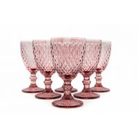 Набор бокалов "Тоскана" 17*8,5 см 330 мл 6 шт.в ПУ розовые BL_B101103