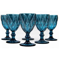 Набор бокалов "Тоскана" 15*8 см 280 мл6 шт.в ПУ синие BL_B101106