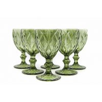 Набор бокалов "Тоскана" 15*8 см 280 мл 6 шт.в ПУ зеленые BL_B101107