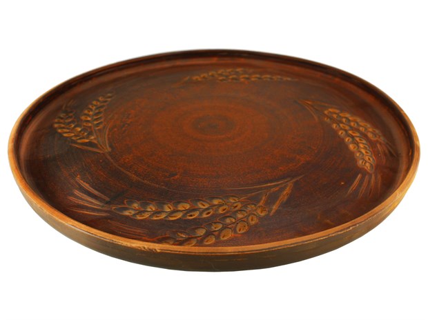 69_155.1Ш Блюдо для пиццы (Сервировочное) (Колос) ; высота - 2,5см, ширина - 28см, длина - 28см 69_155.1Ш