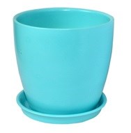 арт.18-196 Цветочный горшок"Осень" бирюза V=0,5л. 18-196