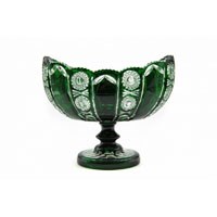 Ваза на ножке ладья "Emerald" 26*17*22 см в ПУ BL_G101103