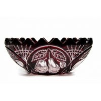 Ваза для фруктов"Schonborner" 34*17*14 см темно красная в ПУ BL_R101052