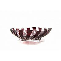 Ваза для фруктов"Schonborner" 24*7 см темно краснаяв ПУ BL_R101053