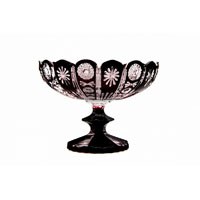 Ваза для фруктов"Schonborner" 22*16 см темно красная в ПУ BL_R101056