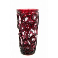 Ваза "Schonborner" 23*12 cм темно красная в ПУ BL_R101186