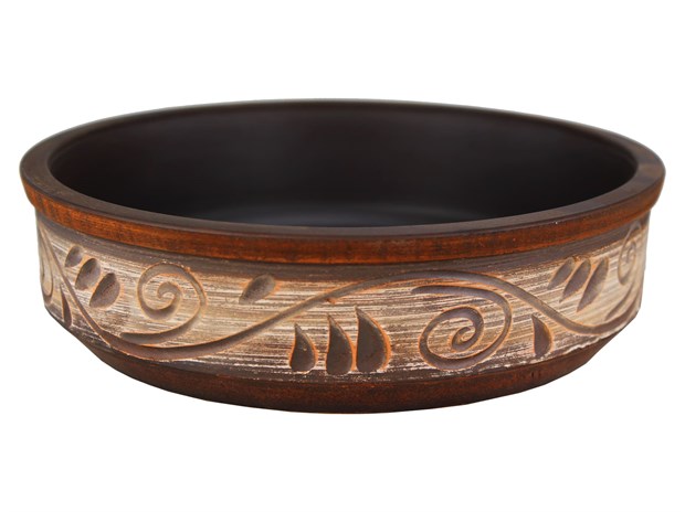 69_358.1 Жаровня (Кеци) (Орнамент) 0,65 л. ; высота - 4см, ширина - 15см, длина - 15см 69-358