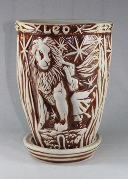 арт.17-111/5 Цветочный горшок  "Зодиак"Знак-Лев V=11л. 17-111/5