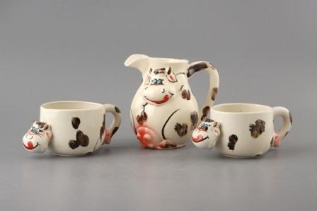 арт.ПН1017 3573 Сливочник "Корова"+2 (чашки) 45/38/34 ПН1017