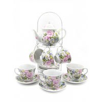 Сервиз чайный на подставке 14 предм.чайник 800 мл,чашка 220 мл BL_A101108