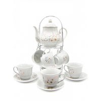 Сервиз чайный на подставке 14 предм.чайник 800 мл,чашка 220 мл BL_A101113