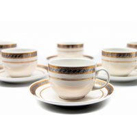 Чайный набор  "Золотой Версаче"12 пр. чашка 220 мл прямоуг.ПУ BL_A101224