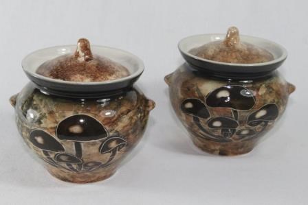 арт.8905 Горшок для запекания "Опята" (мрамор) 0,5л. 8905