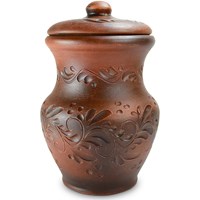 59-717 Кувшин "Крыночка низкая" с крышкой, "Декор серия", 1,1 л; высота - 21см, ширина - 13см, длина - 13см BL_59-717