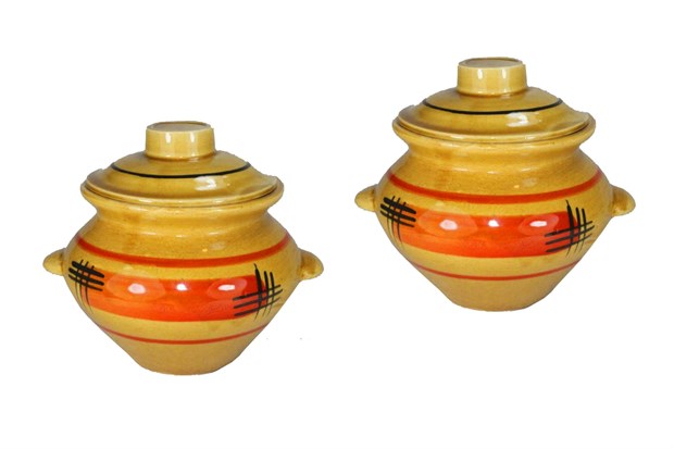 арт.ГО1018 7601 Горшок для запекания ИЗ 2 ШТ «Абстракция» 0,7л. ГО1018