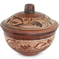 59-877 Кокотница для жульена "Ангоб" 0,65л; высота - 14см, ширина - 14см, длина - 14см BL_59-877