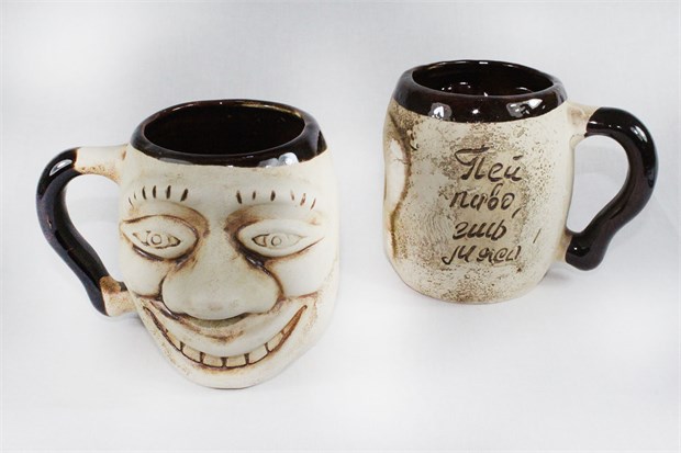 арт.БО1024 3445 Бокал «Пей пиво,ешь мясо» 0,75л. БО1024