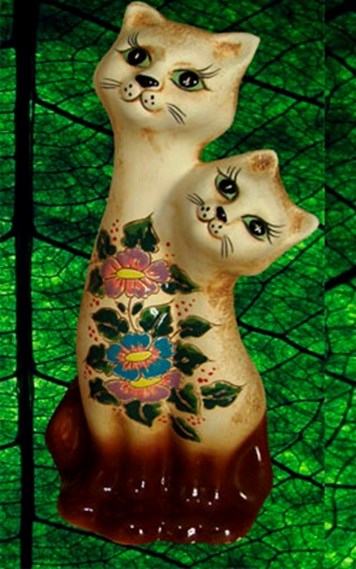 арт.01-072 Копилка "Сладкая пара" (шамот) 18х40см 01-0172