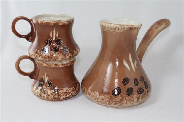 35212 Кофейный набор "Арабика" турка 0,6л. чашка 2 шт. 0,2л. 35212vbv